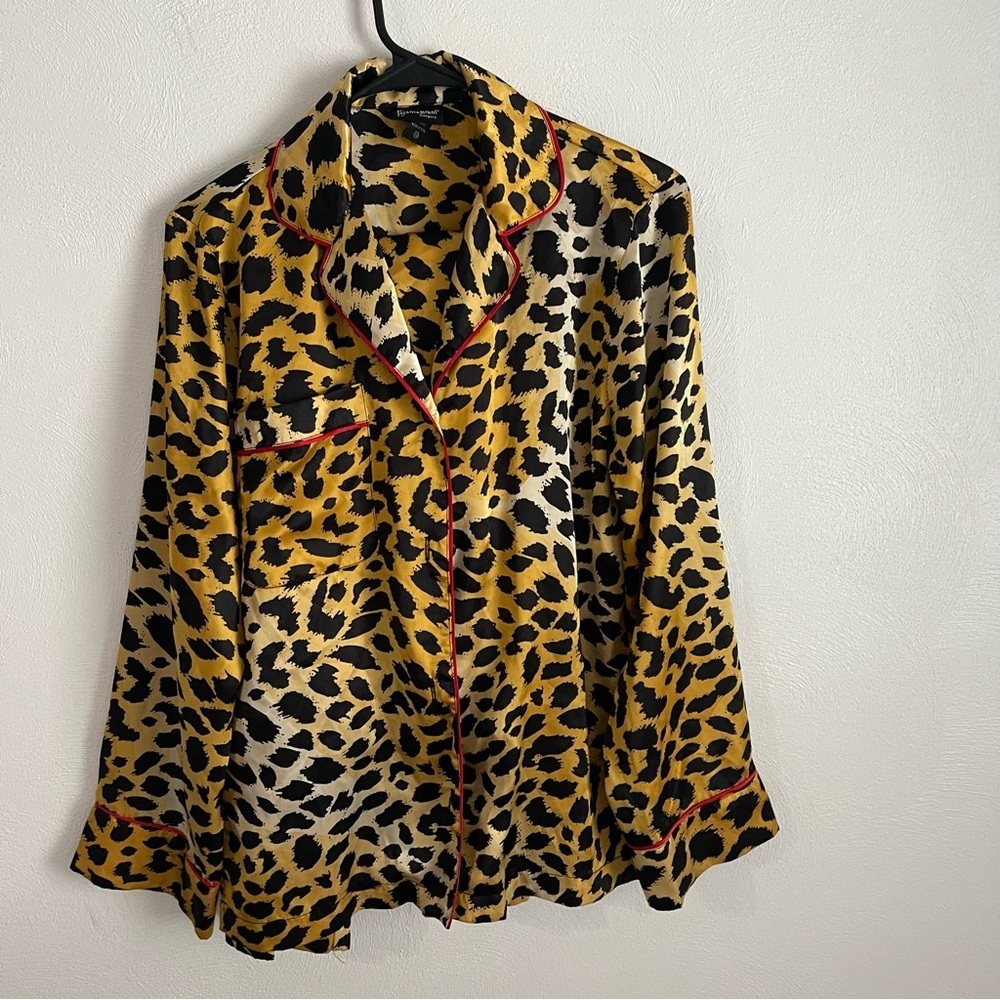 Women's Pajama Gram pajamas animal print gold and black XS